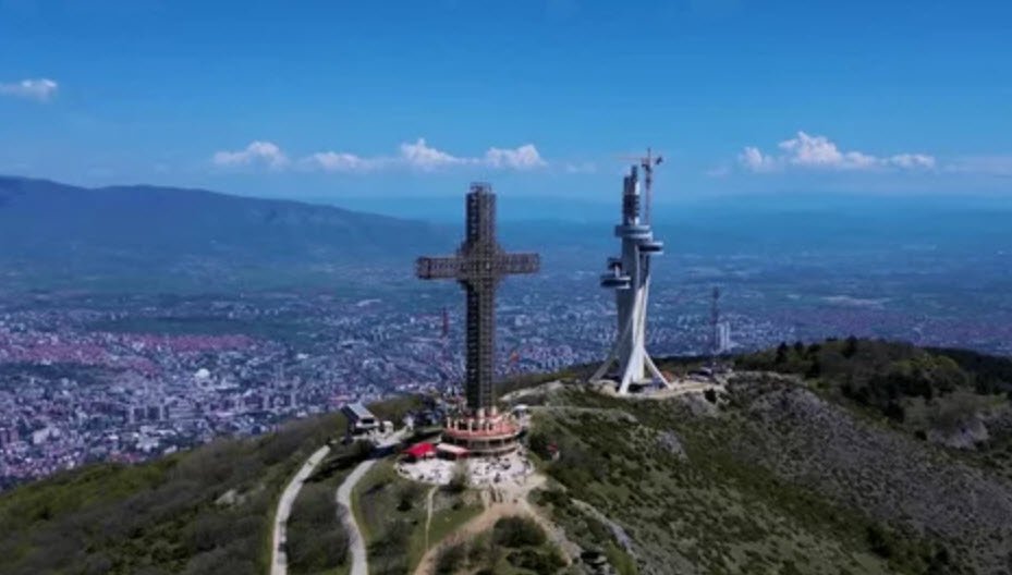 Millennium Cross, Vodno Mountain, Skopje, North Macedonia